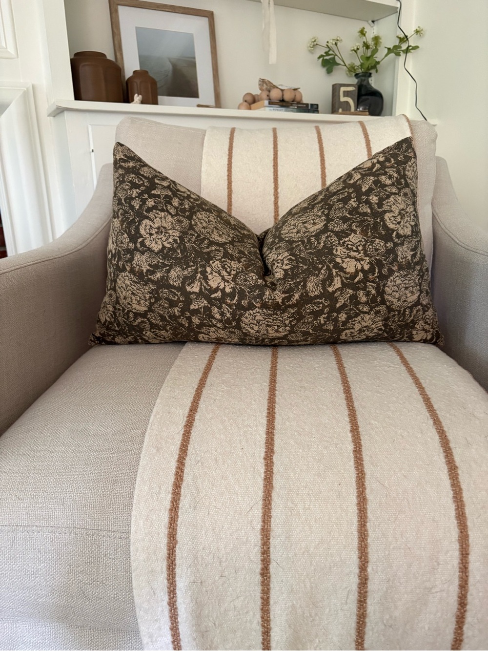 Set of 2 Studio McGee floral lumbar pillow COVERS